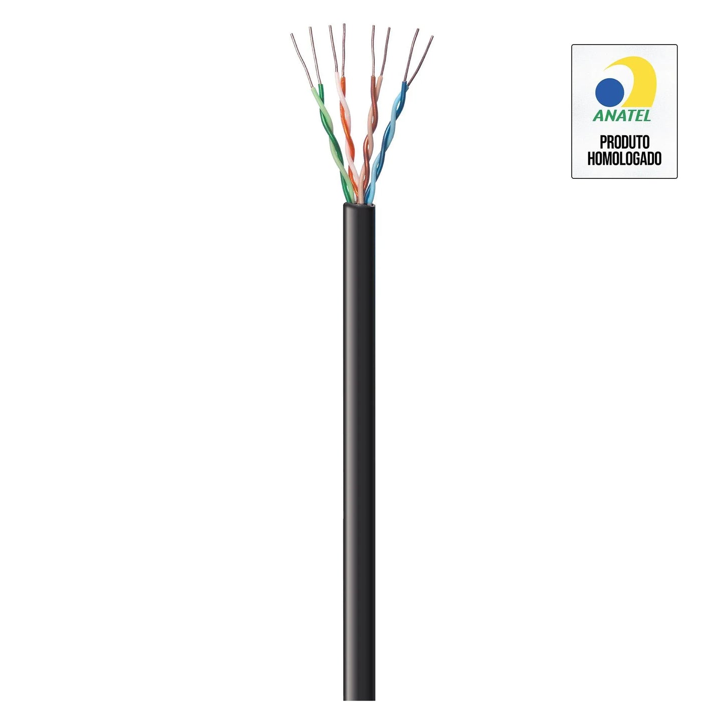 Cabo de Rede CAT5e 305m Fortrek FK 500C CMX Preto - CX / 305