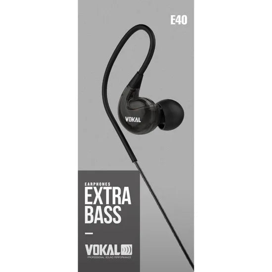 Fone de Ouvido Vokal E40 In Ear Preto