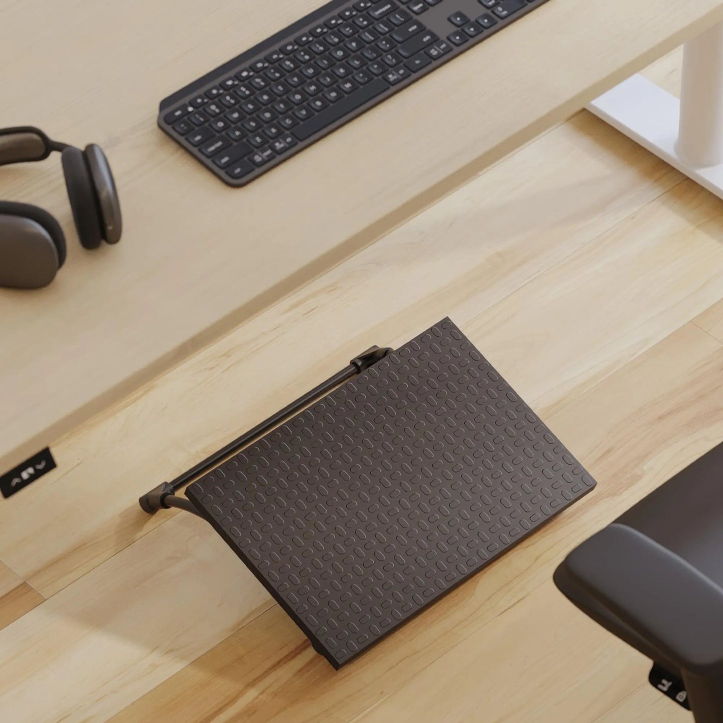 Apoio Para Pés Emborrachado Slide Preto Reliza