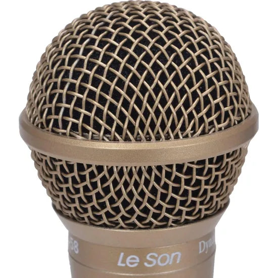 Microfone de Mão Leson LS58 Dinâmico Champanhe