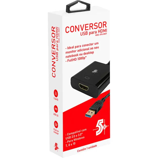 Conversor USB Para HDMI 15cm Pix
