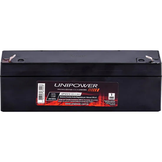 Bateria Estacionária Selada 12V 2,3Ah VRLA UP1223 Unipower