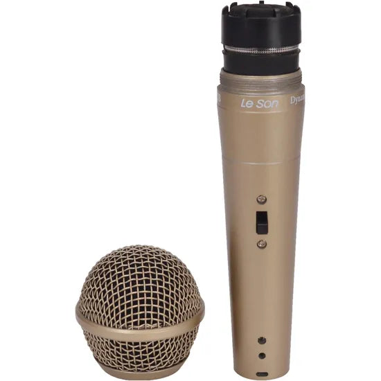 Microfone de Mão Leson LS58 Dinâmico Champanhe