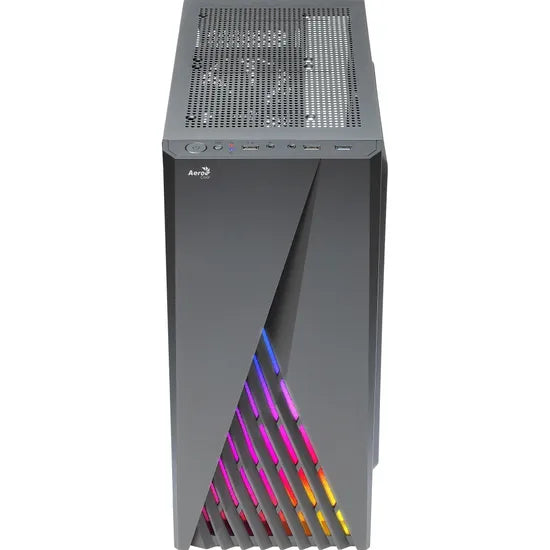 Gabinete Gamer Aerocool Delta Preto RGB Lateral Vidro