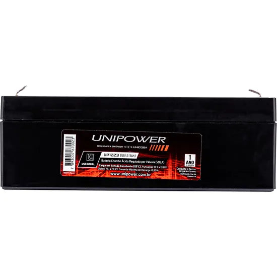 Bateria Estacionária Selada 12V 2,3Ah VRLA UP1223 Unipower