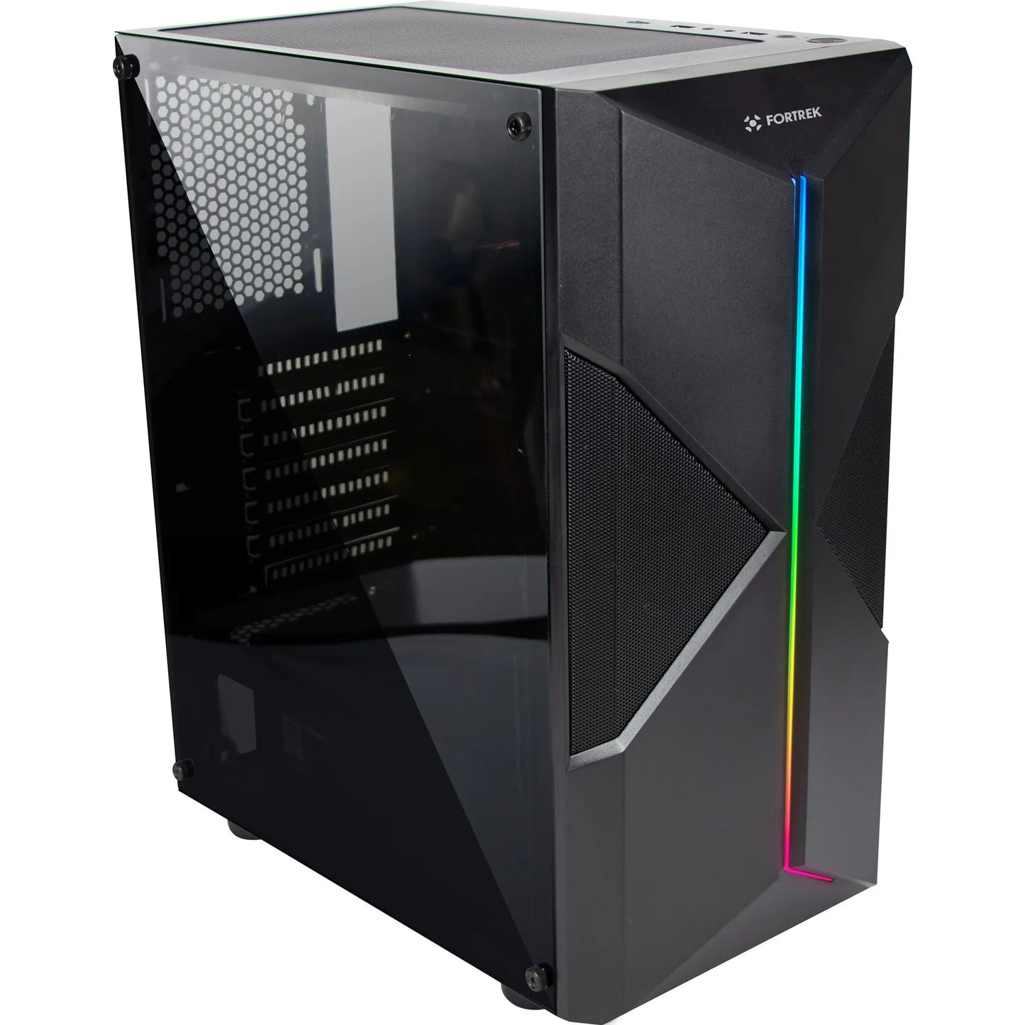 Gabinete Gamer Fortrek Holt Mid Tower RGB Preto