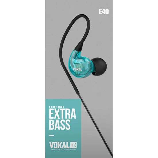 Fone de Ouvido Vokal E40 In Ear Azul