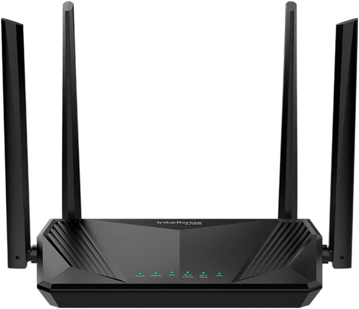 Roteador Wi-Fi 6 Dual Band RX 1500 Preto Intelbras
