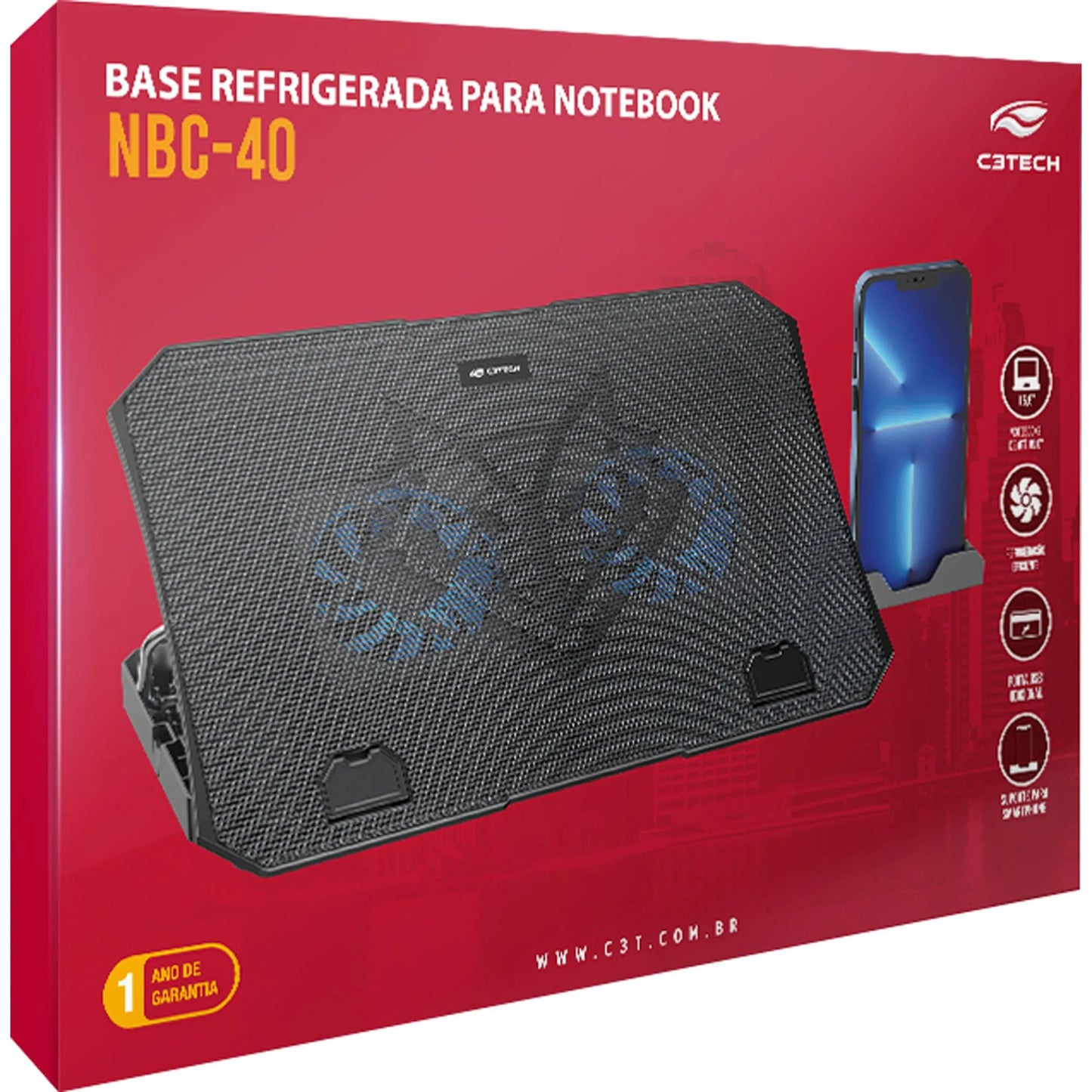 Suporte Para Notebook NBC-40BK C3Tech