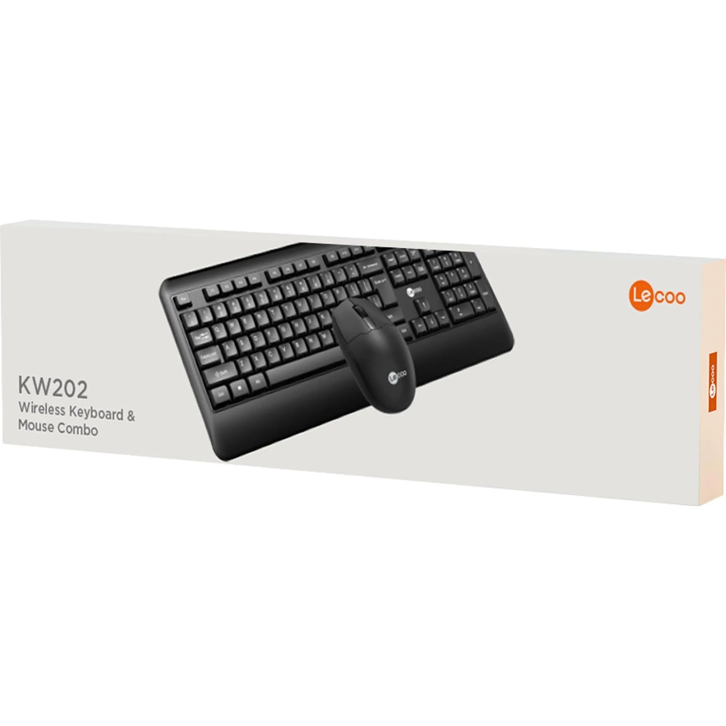 Kit Teclado e Mouse Lecoo KW202 Sem Fio Preto